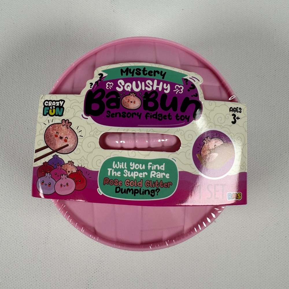 NEW Mystery Squishy Bao Bun Glitter Dumpling TIKTOK Viral Pink
